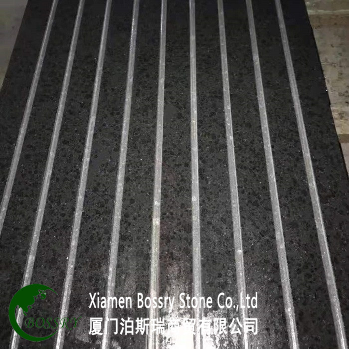 G684 black pearl granite grooved stone exterior Wall cladding