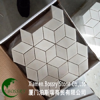  Rhomb Design White Mosaic For Wall Backsplash	