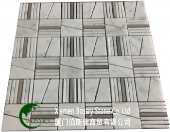  White Marble Mosaic Tile 30X30cm	