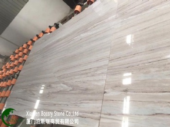  China Crystal Wooden Veins Marble  Galaxy White Wooden Marble	