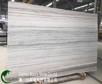  China Crystal Wooden Veins Marble  Galaxy White Wooden Marble	