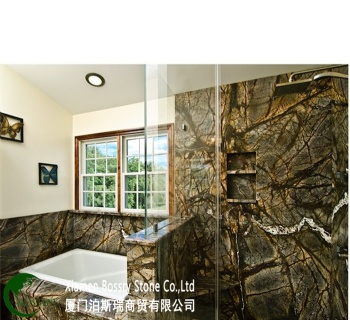 Rainforest Green Natural Marble For Bathroom Wall Tile