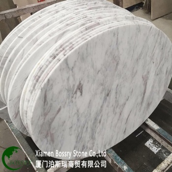 Greece Volakas White Marble Round Dining Table Tops Countertops