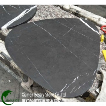 wholesale Black Nero Marquina Marble triangle table top