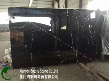  wholesale Black Nero Marquina Marble triangle table top	