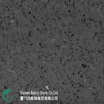Popular Color Crystal Dark Gray Quartz Slab