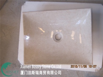 Beige Marble Square Sink BST-F001