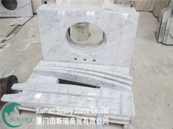 China Bianco Carrara Marble Vanity Top