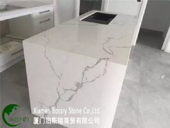 Calacatta White Quartz Stone Countertop