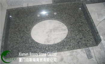 Prefab China Green granite kitchen countertop