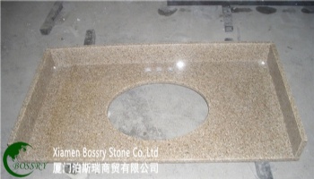 China Yellow Granite G682 Bathroom vanity tops with backsplash
