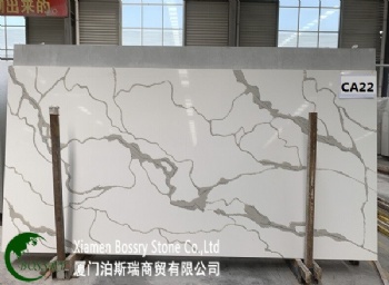 Artificial faux stone engineered quartz slab