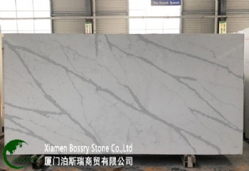 Solid Surface White Calacatta Quartz Stone