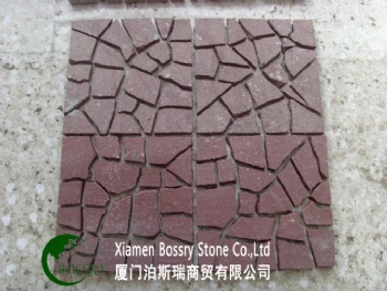 Red Porphyre Mosaic Exterior Paving Stone
