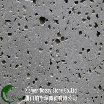 China Lava Stone With Big Holes Honed Surface
