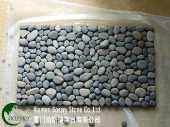 High quality grey pebble mosaic wall stone tiles