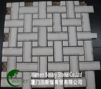 Light Emperador marble mosaic for home hotel decoration