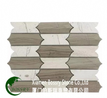 Customized Design White Marble Mosaic Tiles for House kitchen Bathroom