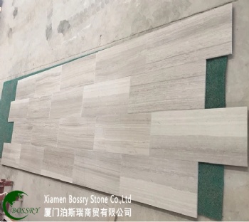 White Wood Vein Marble Tile