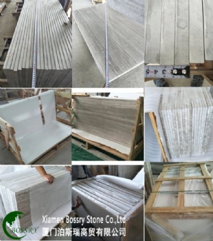  White Wood Vein Marble Tile	