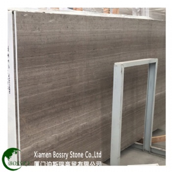 Polished Surface Ash Grey Wooden Marble