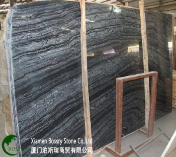 China Ancient Black Wood Marble