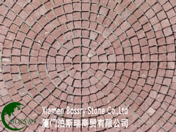 Red porphyry cheap outdoor paving stone tile