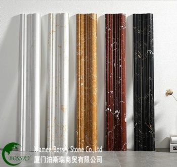 Solid Surface Artificial White Marble Border Lines