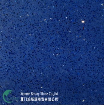 China Wholesale Starlight Sea Blue Quartz Slab