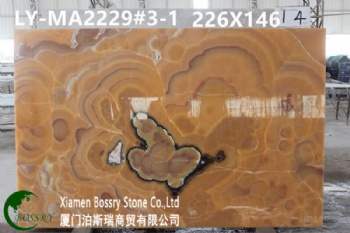  Natural Yellow Orange onyx for Wall Decoration	